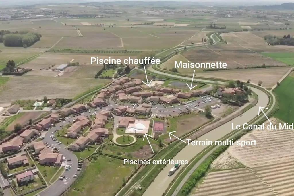 Un Bol D'Air Frais Et De Soleil Entre Campagne Et Plage Villa Béziers Exterior foto